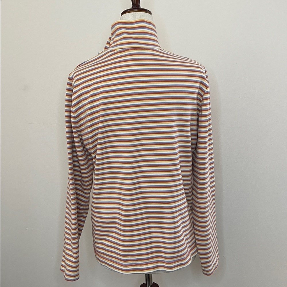 Vintage Orvis Stripe Turtleneck Heavy Cotton Top Size S - Picture 4 of 6
